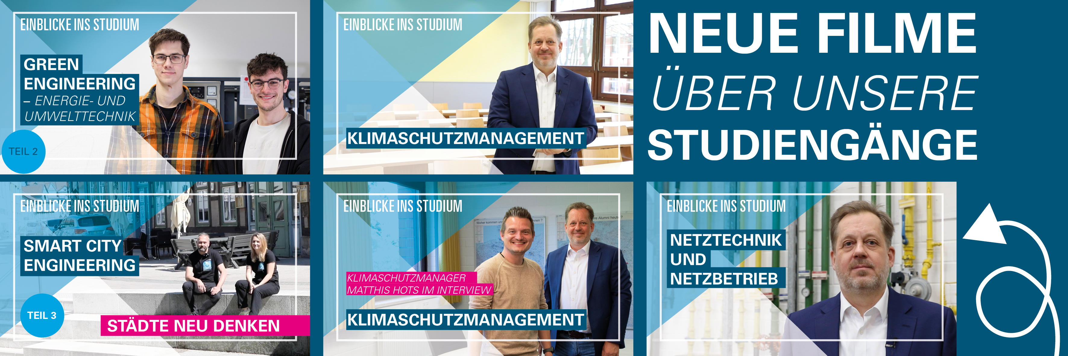 Übersicht unserer neusten Filme der Studiengänge Fakultät Versorgungstechnik